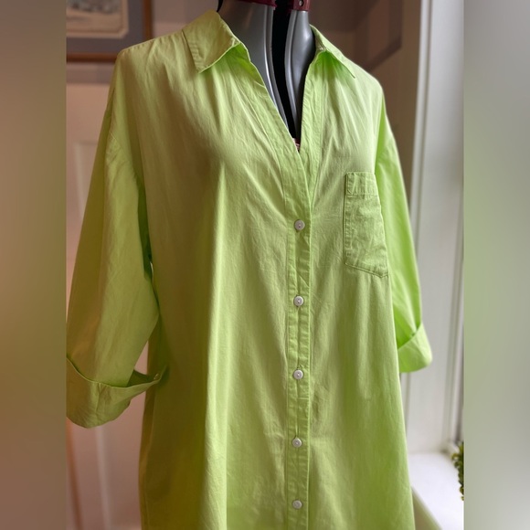 Wray Vibrant Cotton Green Shirt Dress Size Small - Picture 6 of 8